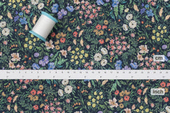 Japanese Fabric Enchanted Garden - navy blue - 50cm