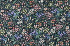 Japanese Fabric Enchanted Garden - navy blue - 50cm