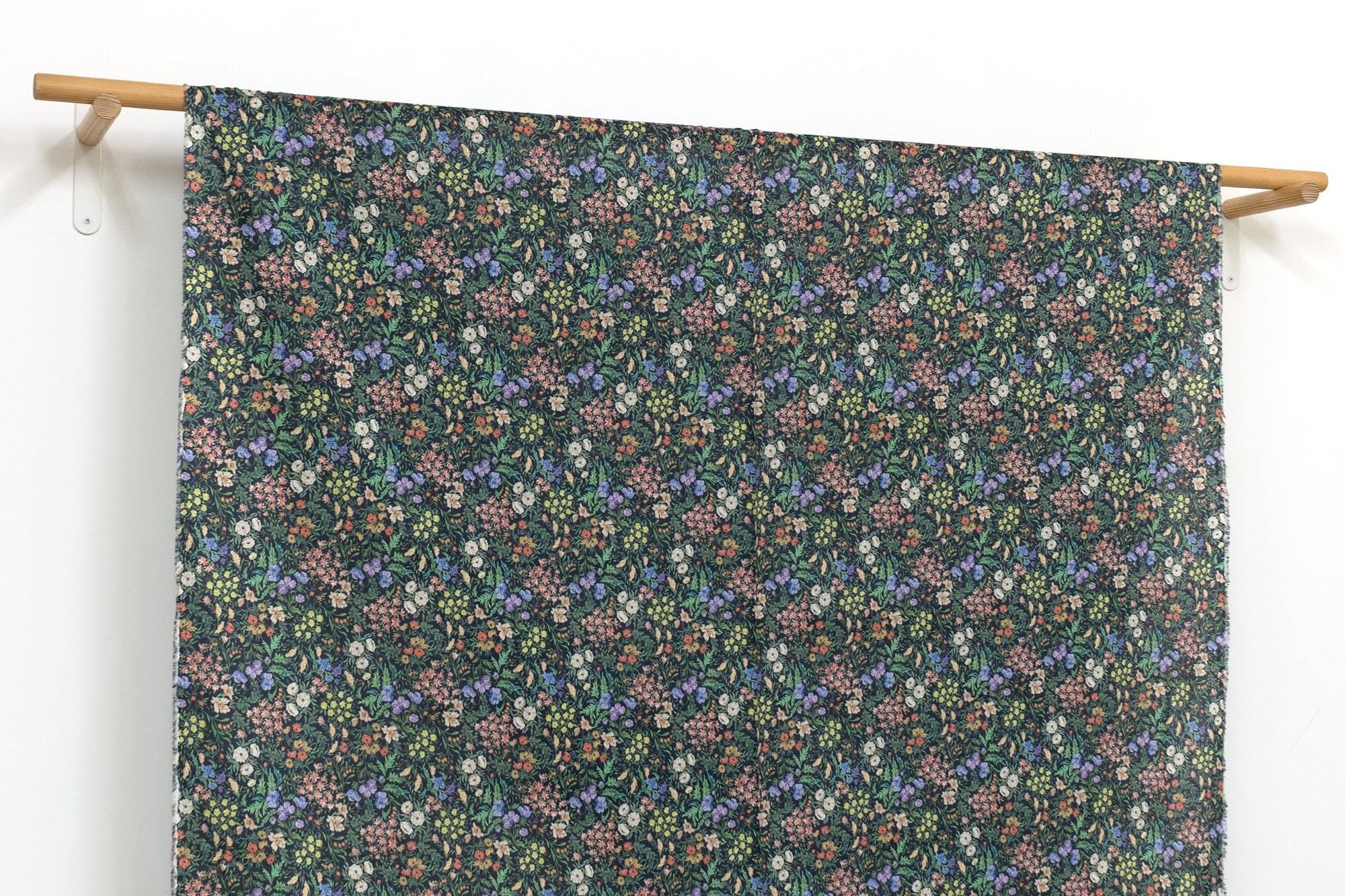 Japanese Fabric Enchanted Garden - navy blue - 50cm