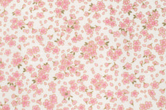 Japanese Fabric Pretty Little Sakura Blossom - pink, gold, cream - 50cm