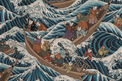 Japanese Fabric Wild Sea Cat Journey - 2 - 50cm