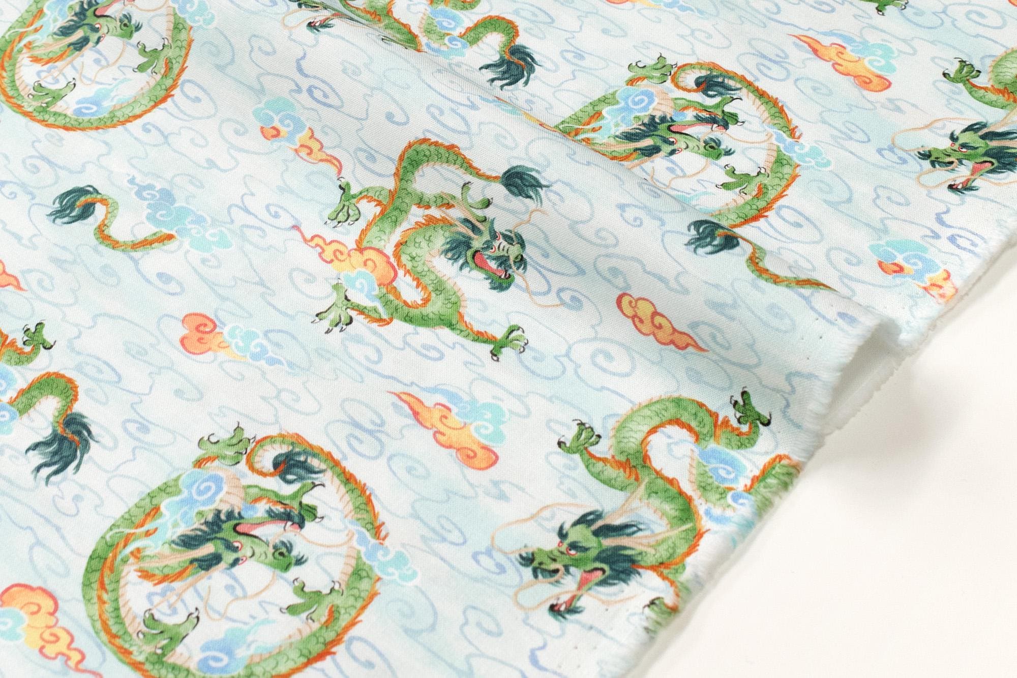 Japanese Fabric Ryu Dragon - 50cm
