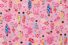Japanese Fabric Little Maiko Dobby - B - 50cm