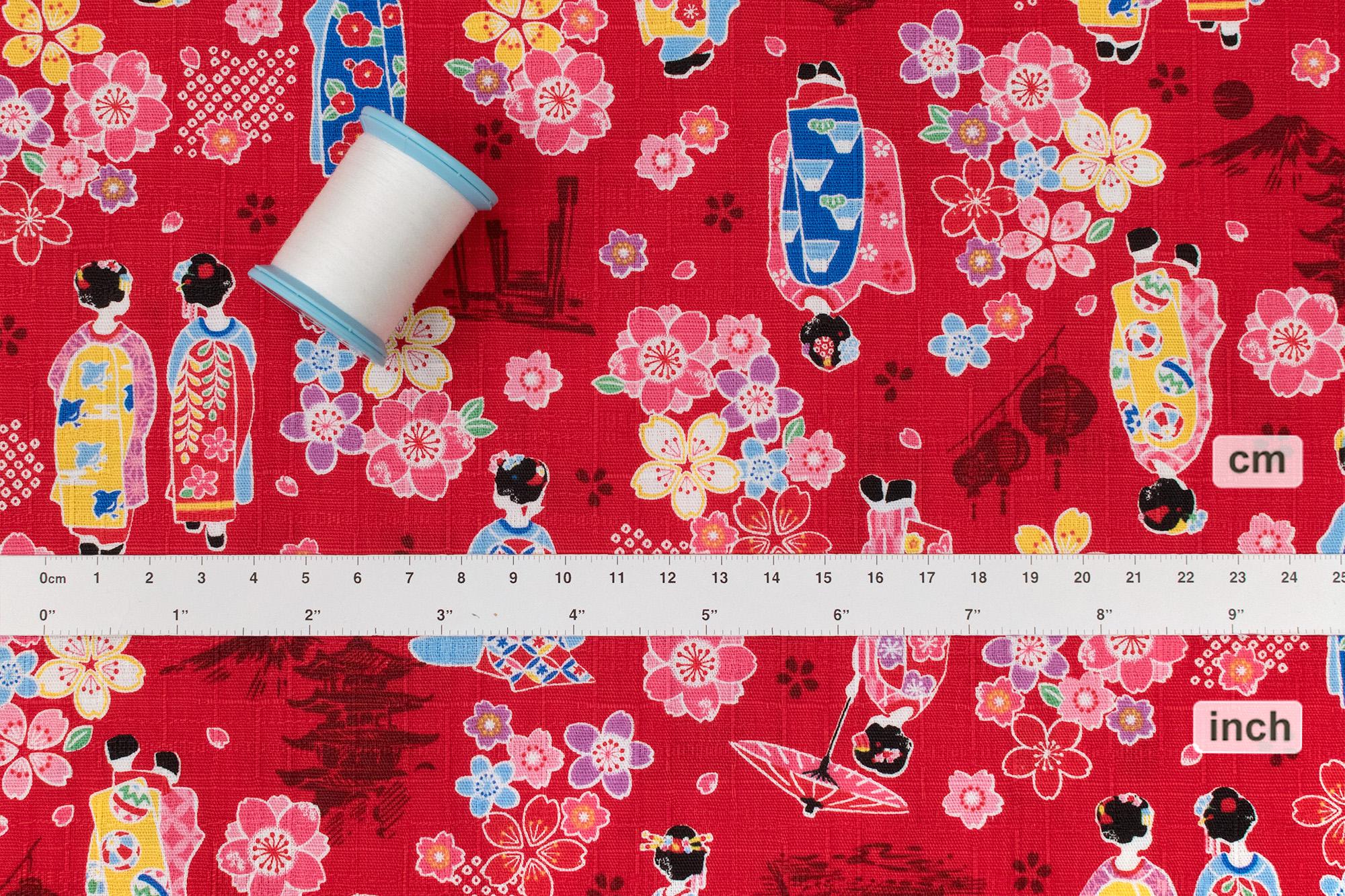 Japanese Fabric Little Maiko Dobby - D - 50cm