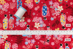 Japanese Fabric Little Maiko Dobby - D - 50cm