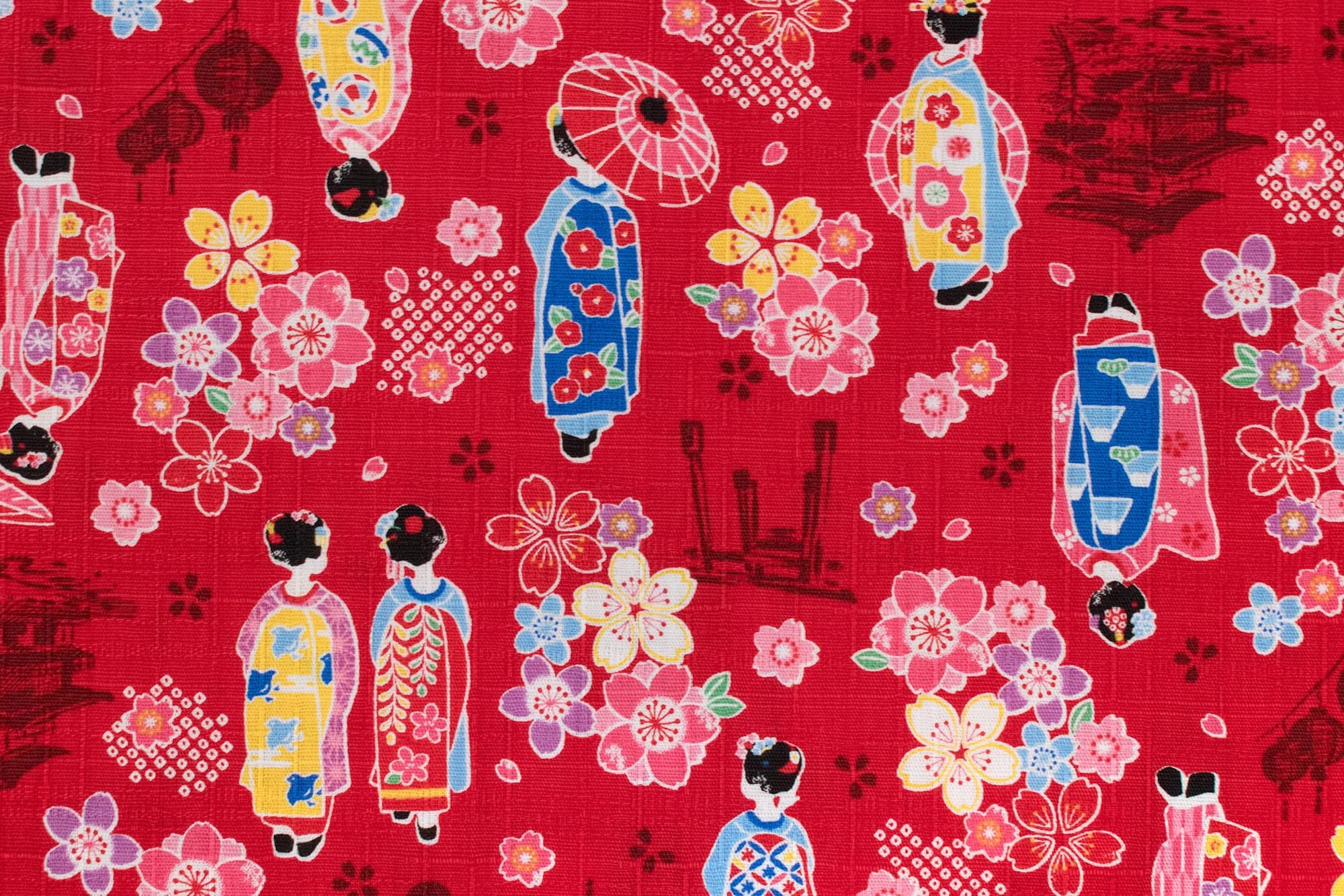 Japanese Fabric Little Maiko Dobby - D - 50cm