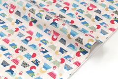 Japanese Fabric Cute Mt Fuji - A - 50cm