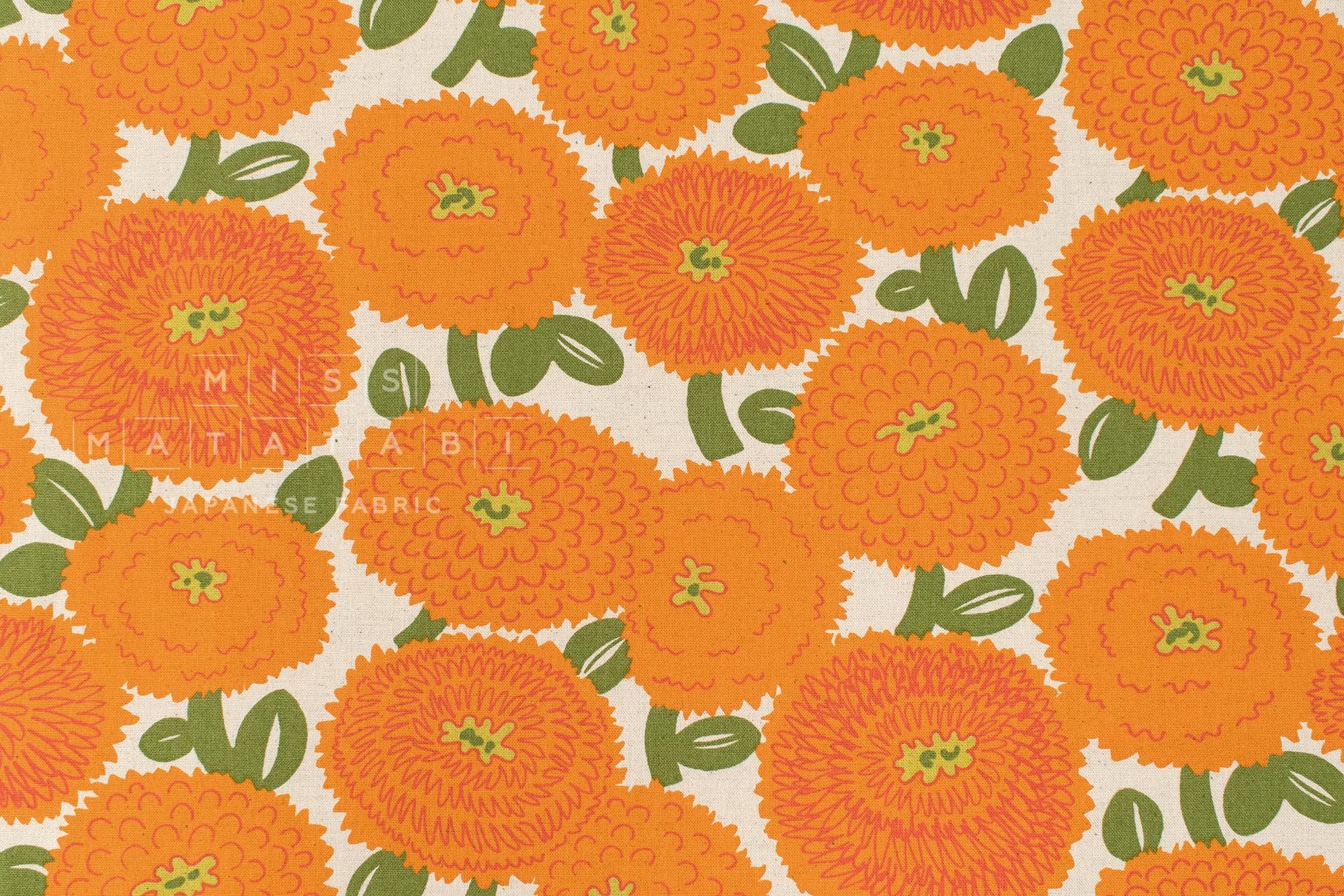 Japanese Fabric Misty Dahlia - C - 50cm