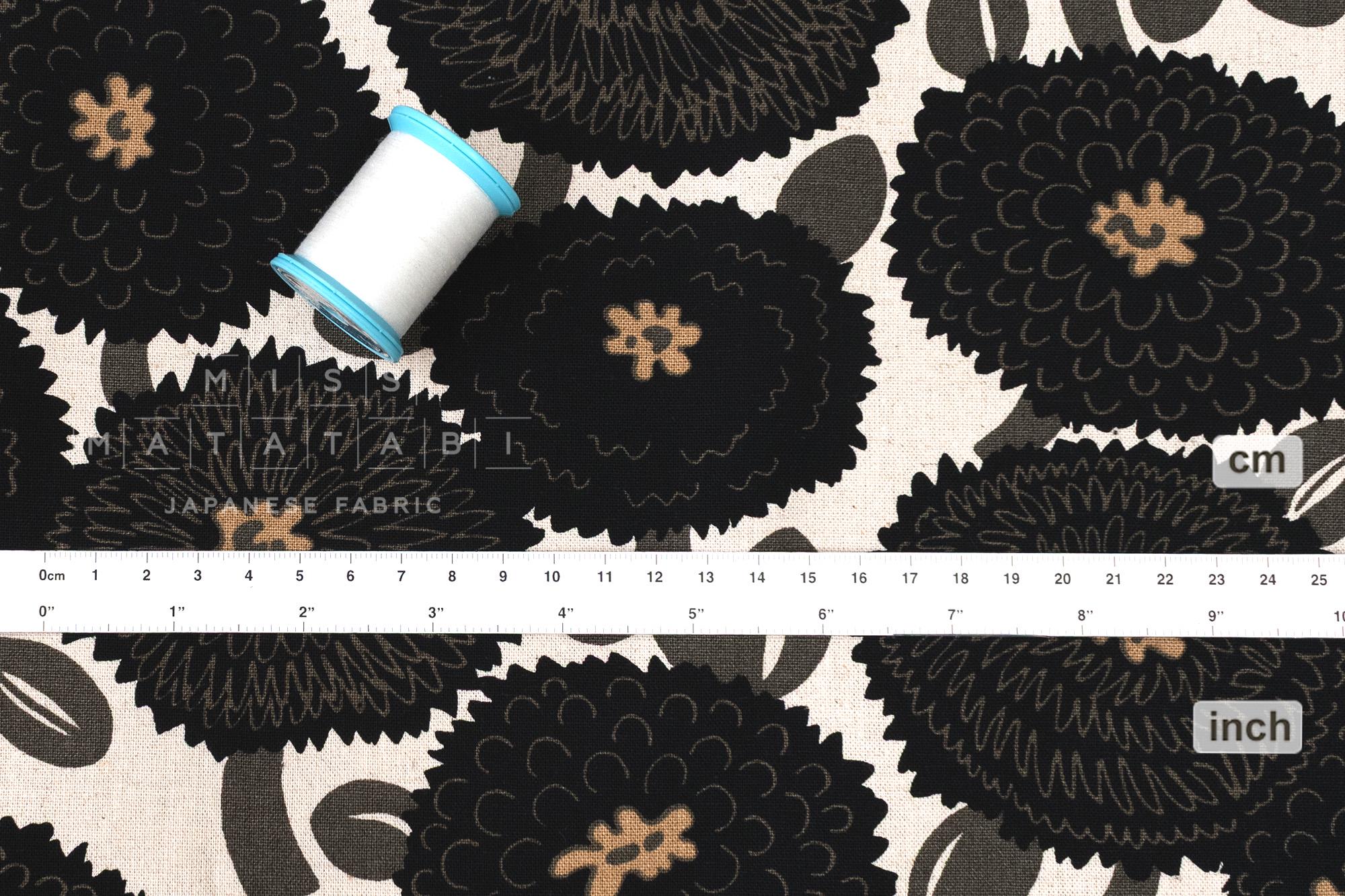 Japanese Fabric Misty Dahlia - D - 50cm