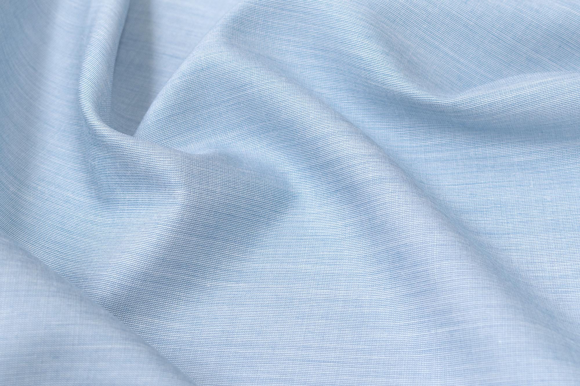 DEADSTOCK Japanese Fabric Rayon Silk Blend - chambray blue - 50cm