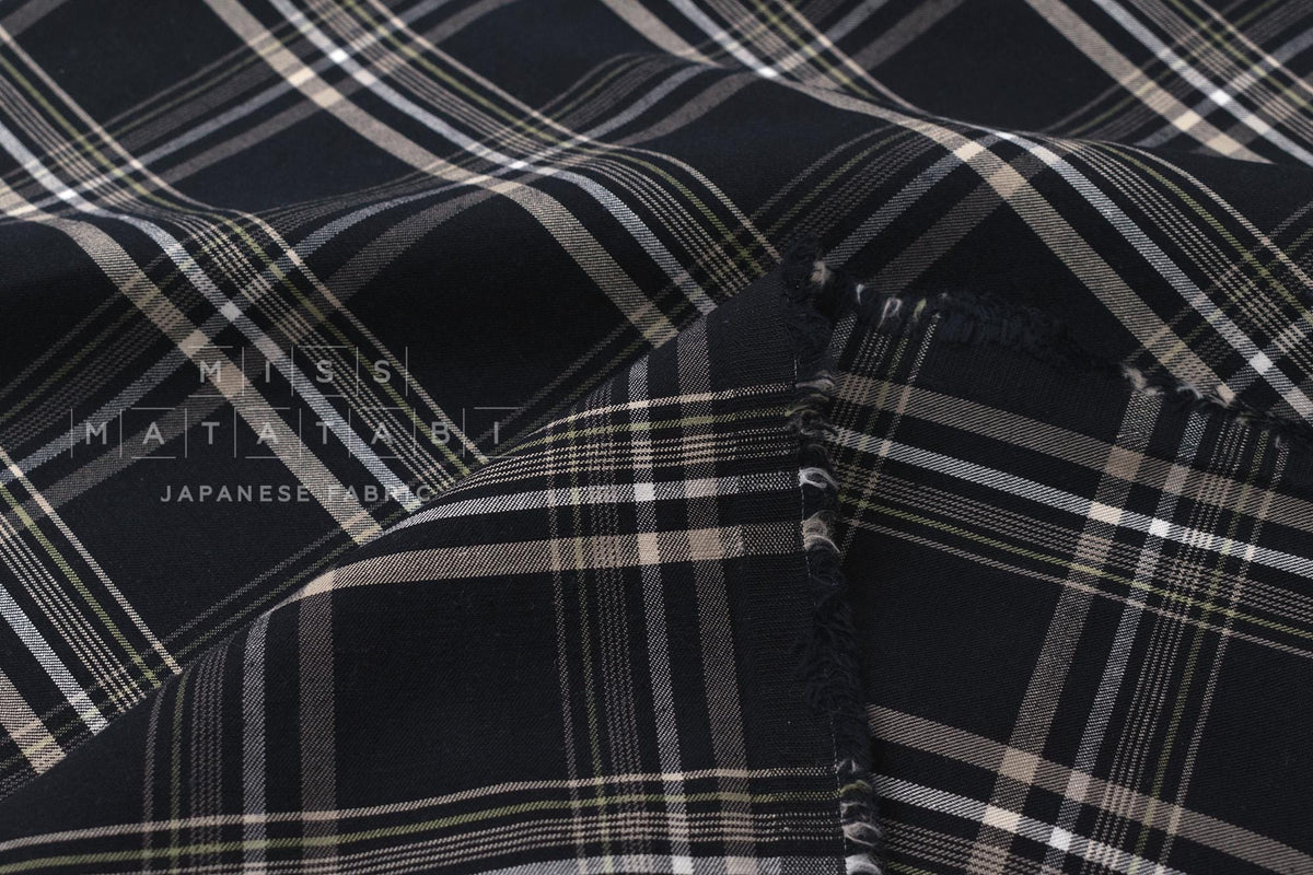 DEADSTOCK Japanese Fabric Plaid Check - 3 - 50cm