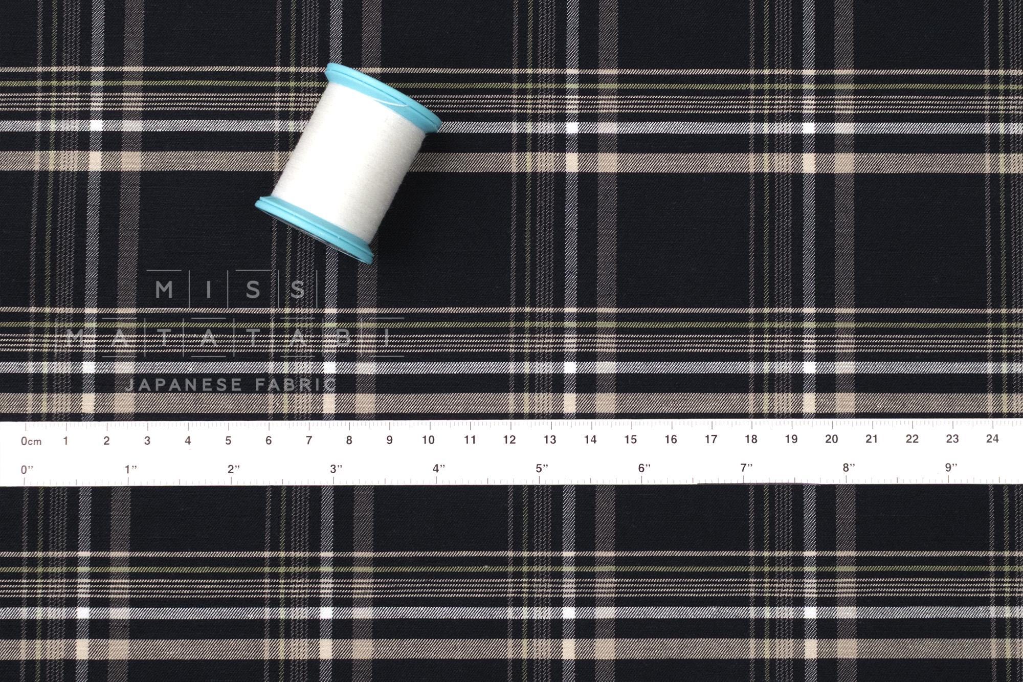 DEADSTOCK Japanese Fabric Plaid Check - 3 - 50cm