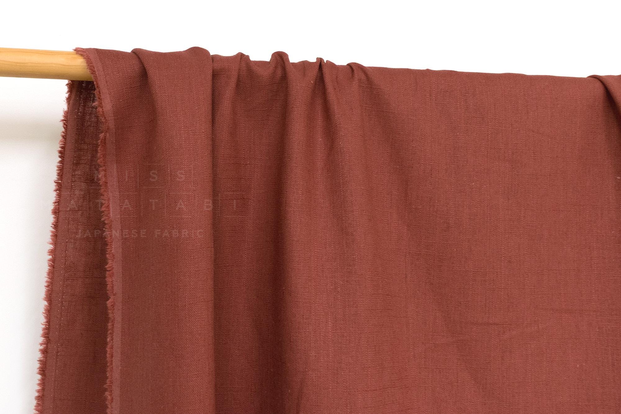 DEADSTOCK Japanese Fabric 100% Linen Solids - 3 - 50cm