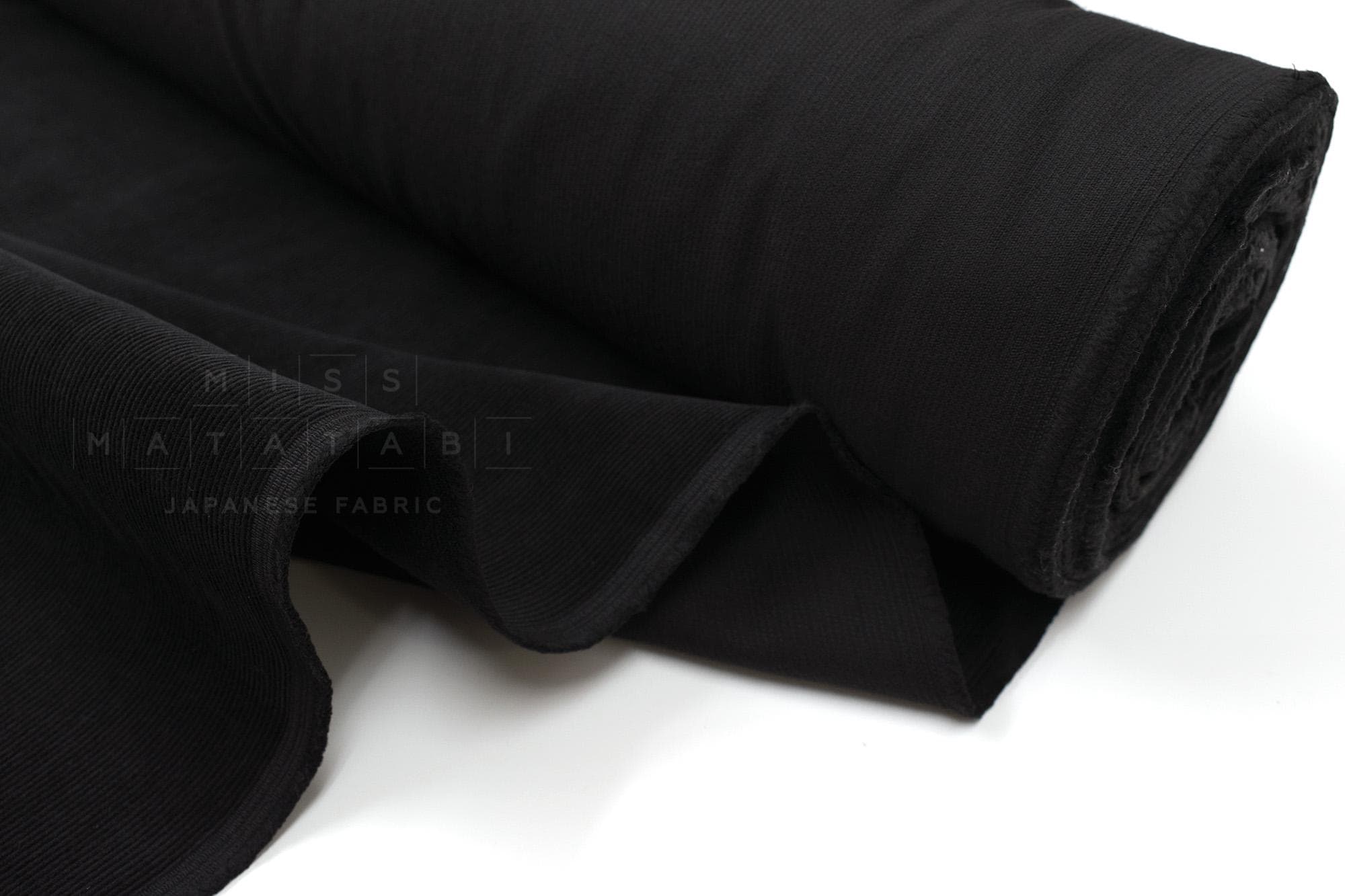 DEADSTOCK Japanese Fabric Corduroy 57344 - black - 50cm