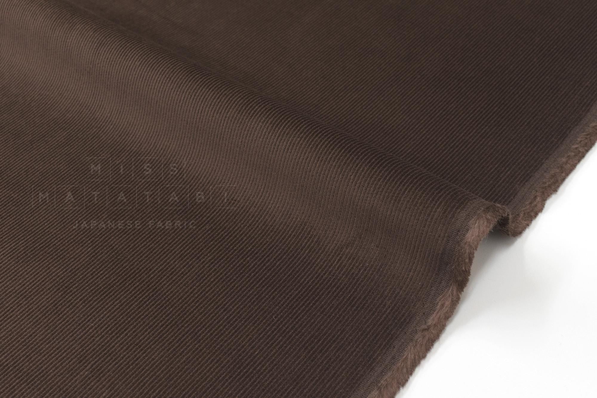 DEADSTOCK Japanese Fabric Corduroy 57464 - brown - 50cm
