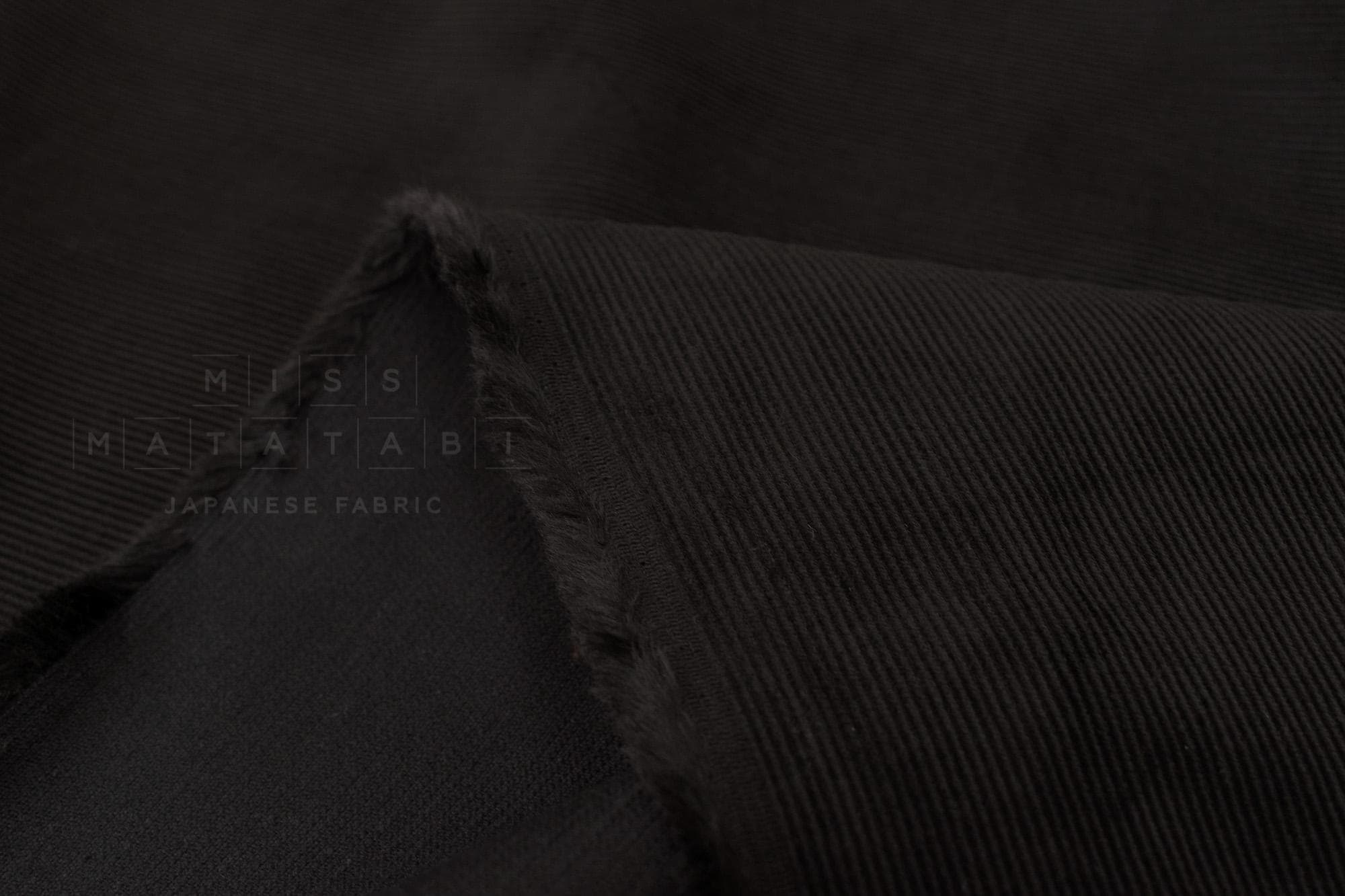 DEADSTOCK Japanese Fabric Corduroy 57464 - black - 50cm