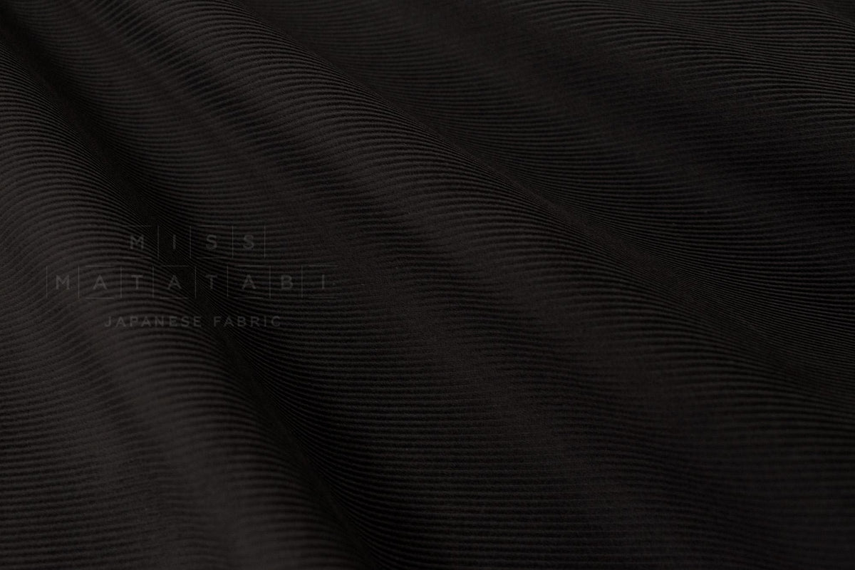 DEADSTOCK Japanese Fabric Corduroy 57464 - black - 50cm
