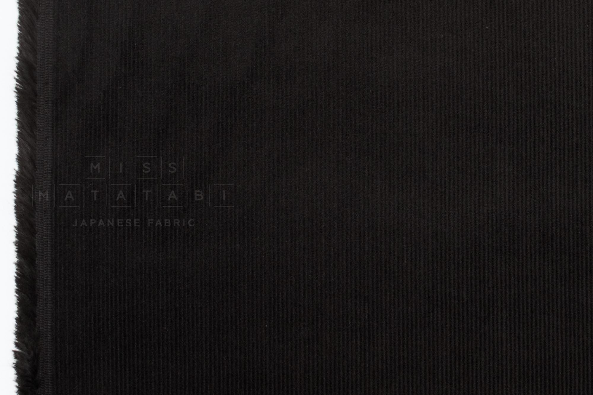 DEADSTOCK Japanese Fabric Corduroy 57464 - black - 50cm