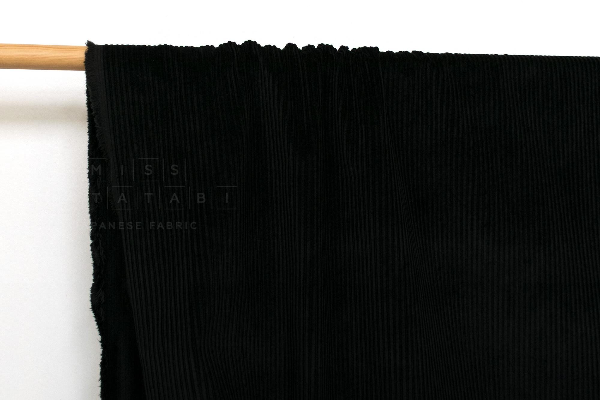 DEADSTOCK Japanese Fabric Corduroy 57642 - black - 50cm