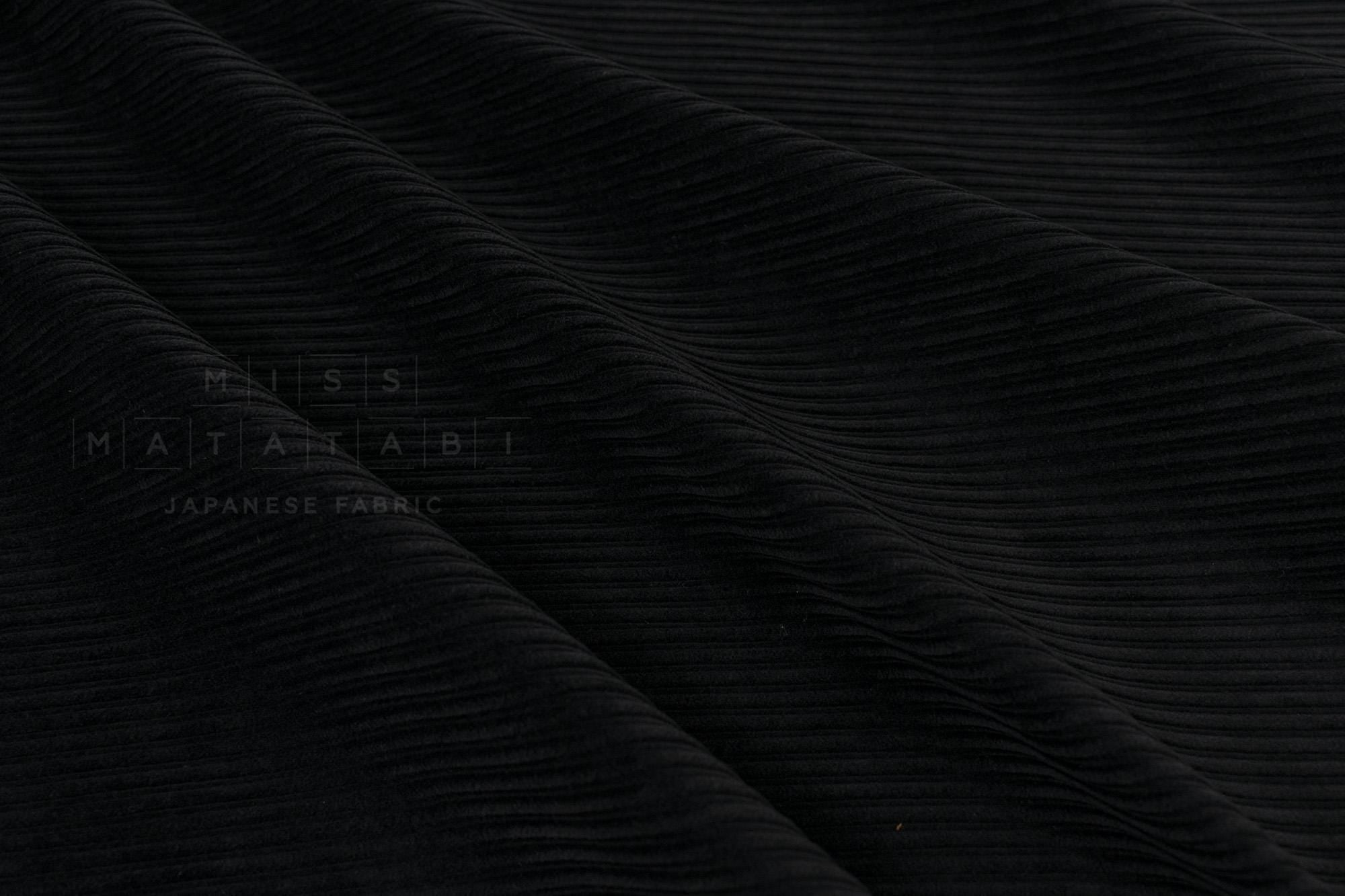 DEADSTOCK Japanese Fabric Corduroy 57642 - black - 50cm