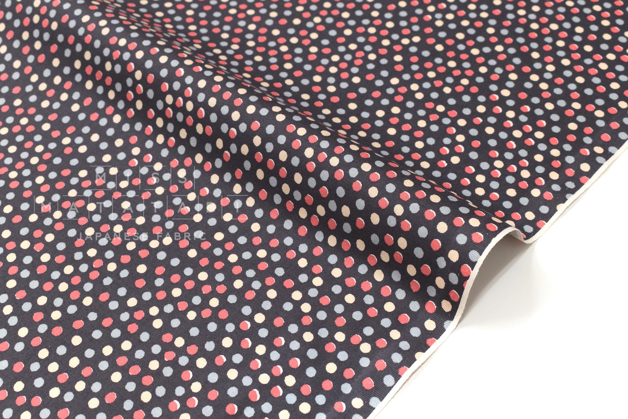 Japanese Fabric Petit Joli Dots - charcoal - 50cm
