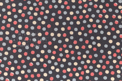 Japanese Fabric Petit Joli Dots - charcoal - 50cm