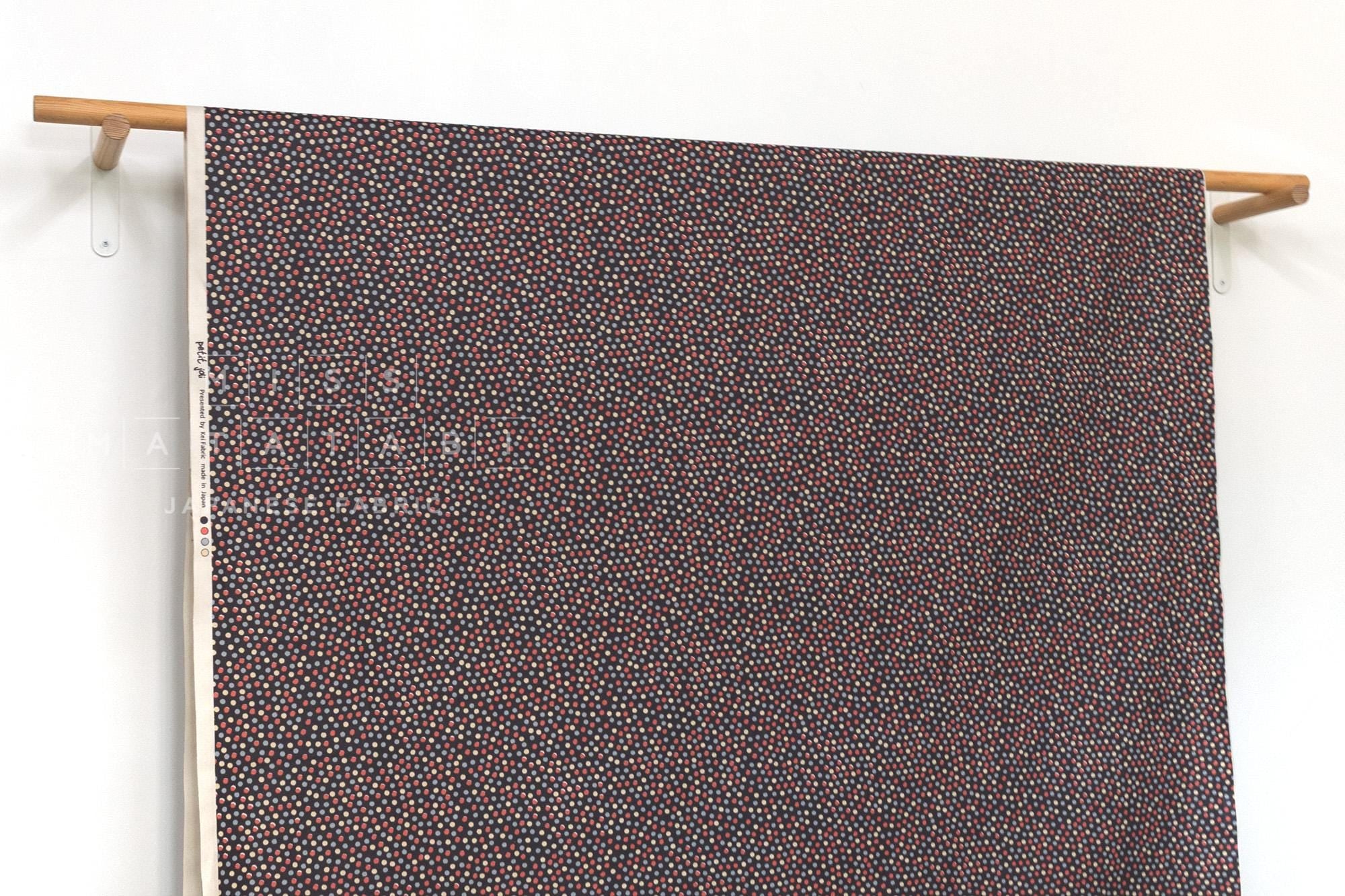 Japanese Fabric Petit Joli Dots - charcoal - 50cm