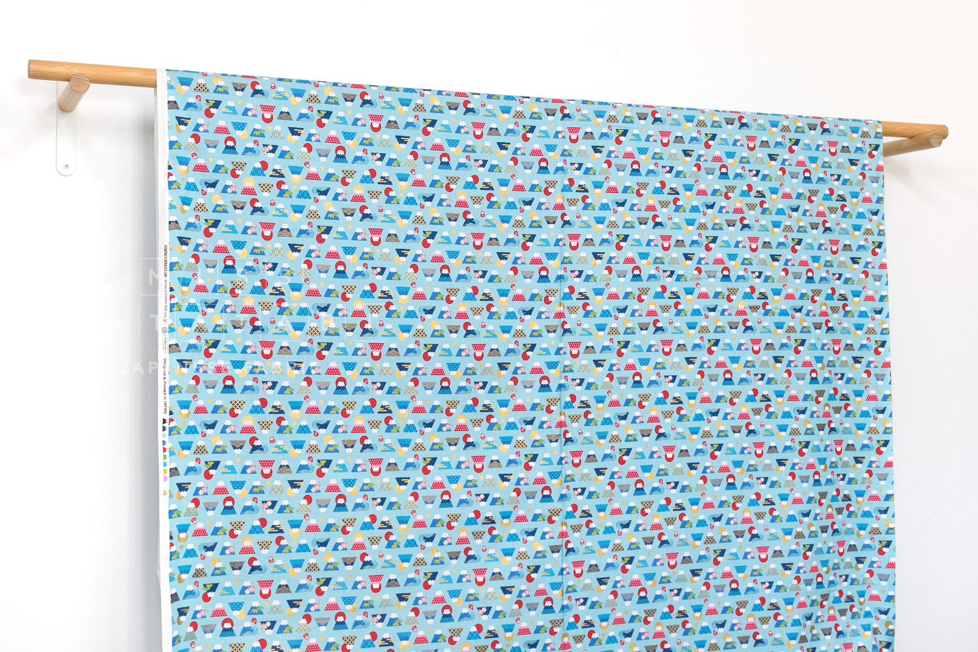 Japanese Fabric Cute Mt Fuji - B - 50cm