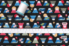 Japanese Fabric Cute Mt Fuji - D - 50cm