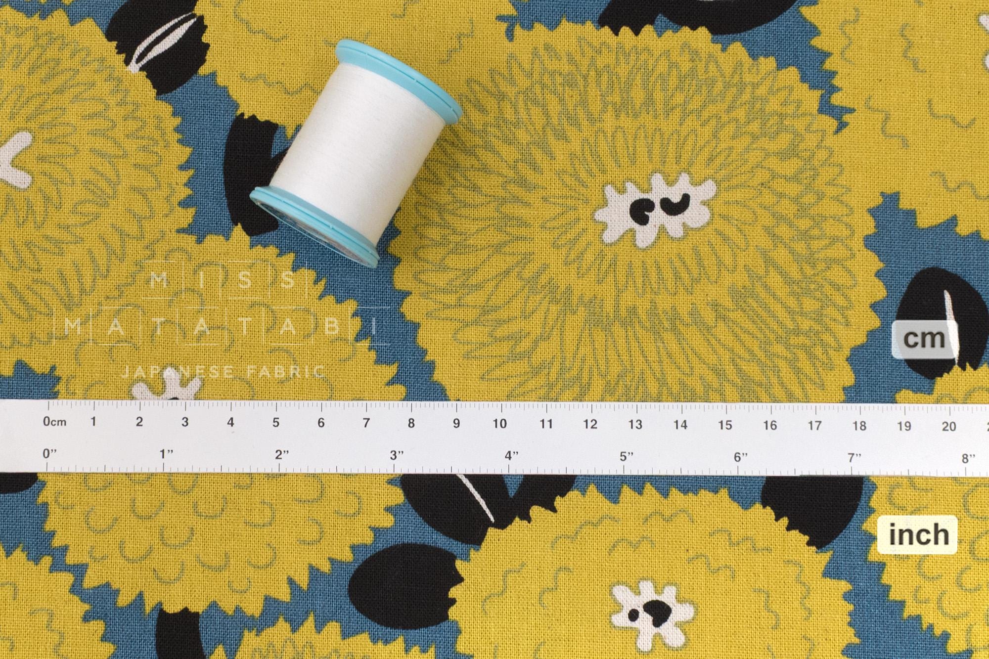 Japanese Fabric Misty Dahlia - F - 50cm
