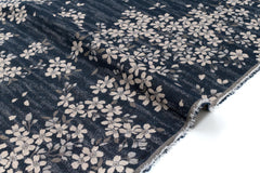 Japanese Fabric - Yarn Dyed Woven Falling Sakura Jacquard - navy - 50cm