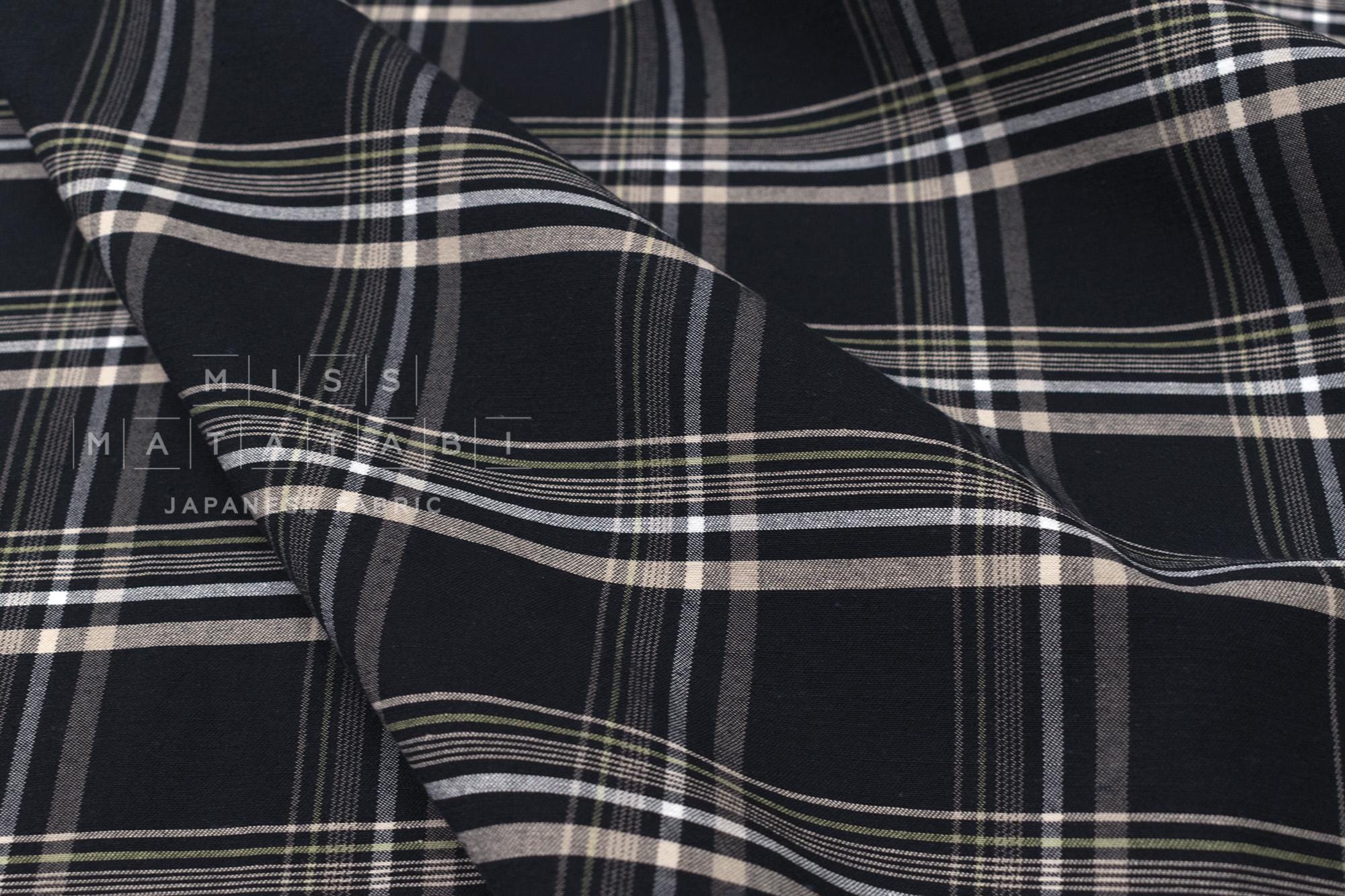 DEADSTOCK Japanese Fabric Plaid Check - 3 - 50cm