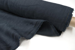 DEADSTOCK Japanese Fabric Shokunin Collection Azumadaki 18 Linen - dark navy blue - 50cm