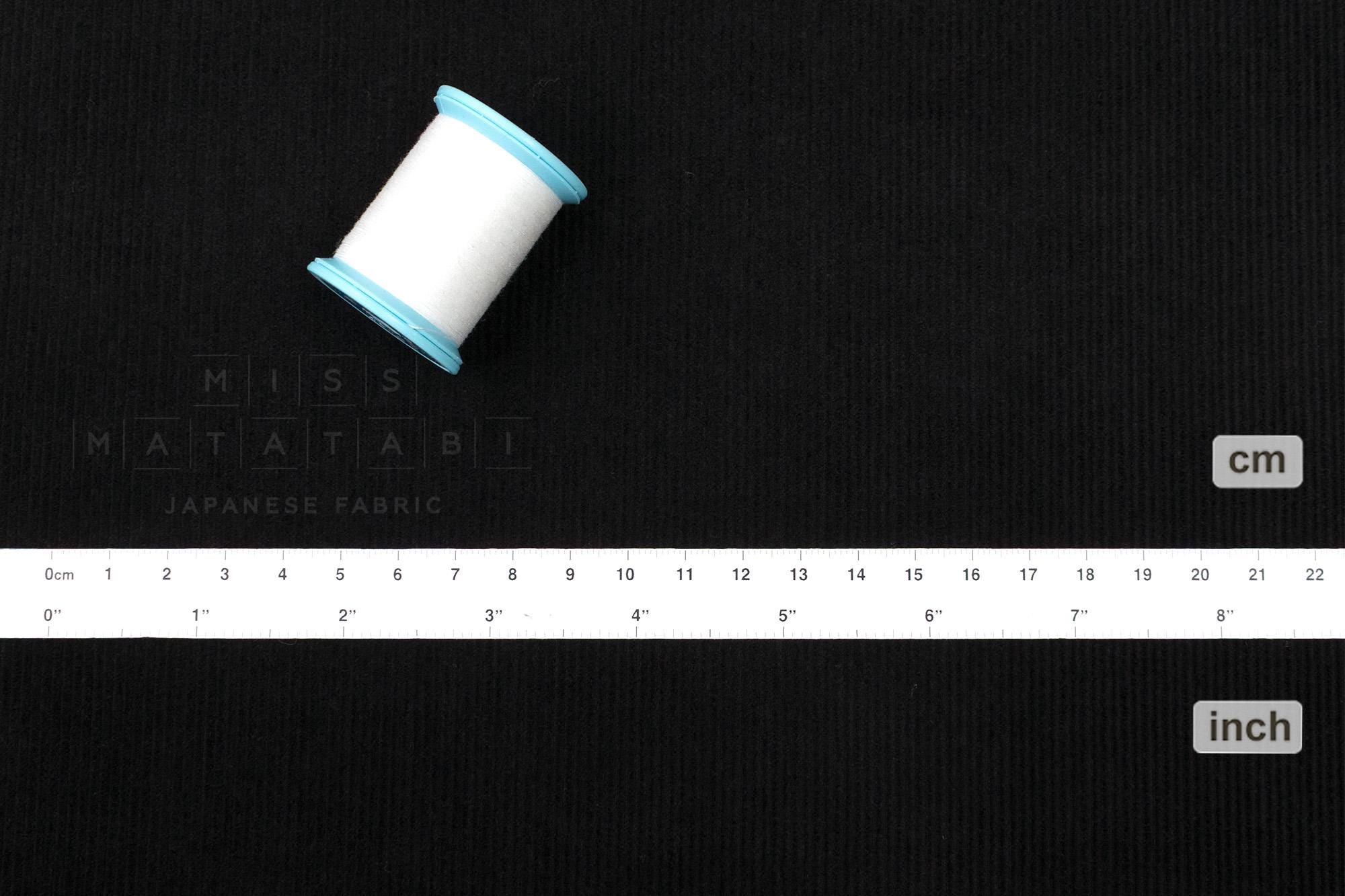 DEADSTOCK Japanese Fabric Corduroy 57344 - black - 50cm