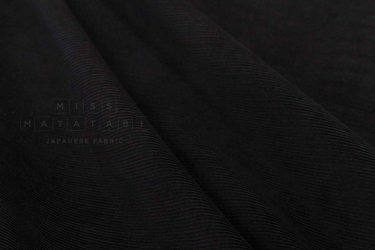 DEADSTOCK Japanese Fabric Corduroy 57344 - black - 50cm