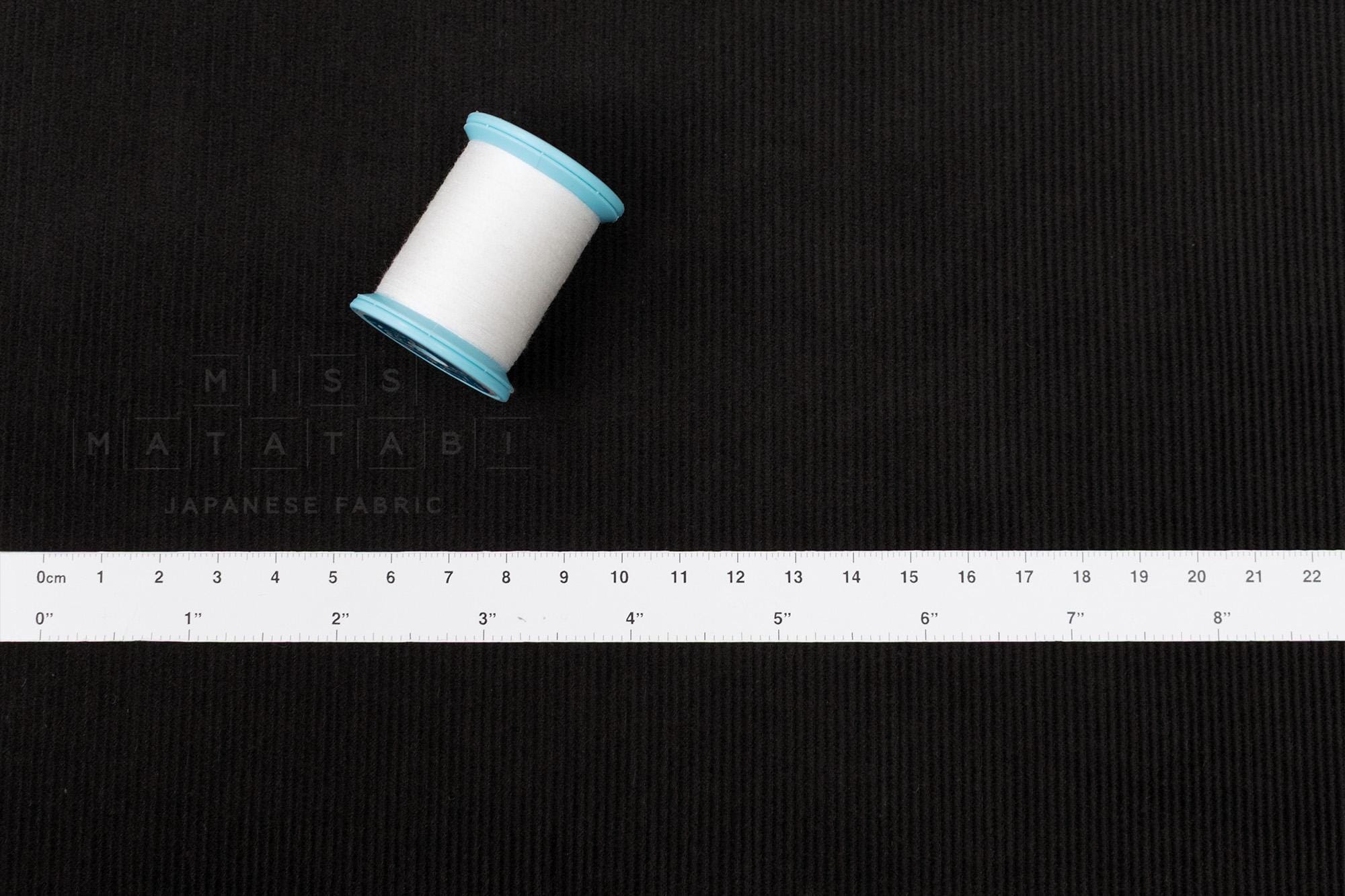 DEADSTOCK Japanese Fabric Corduroy 57464 - black - 50cm