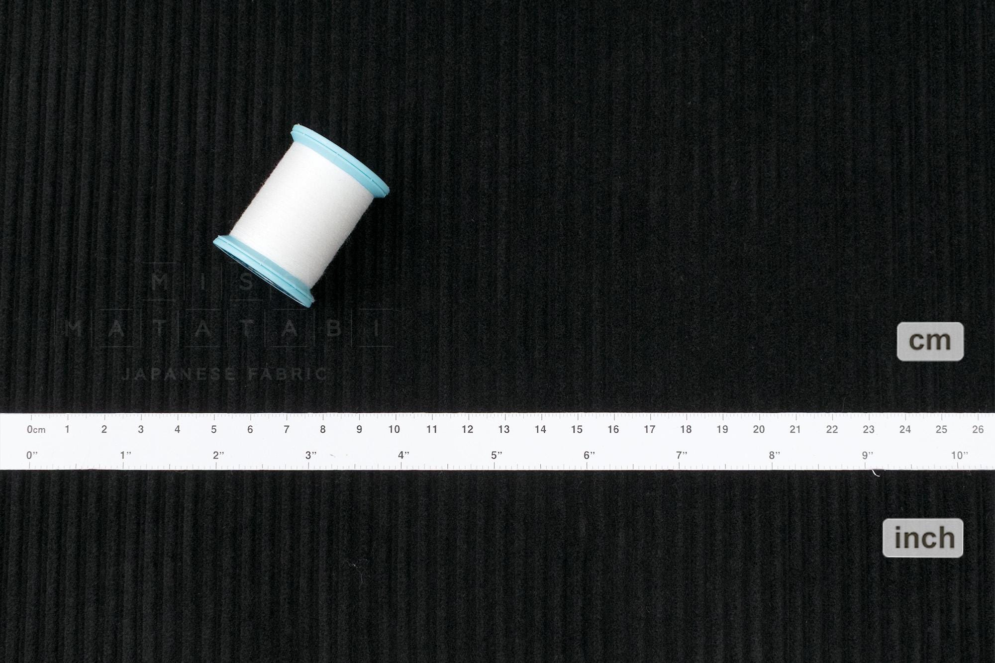 DEADSTOCK Japanese Fabric Corduroy 57642 - black - 50cm