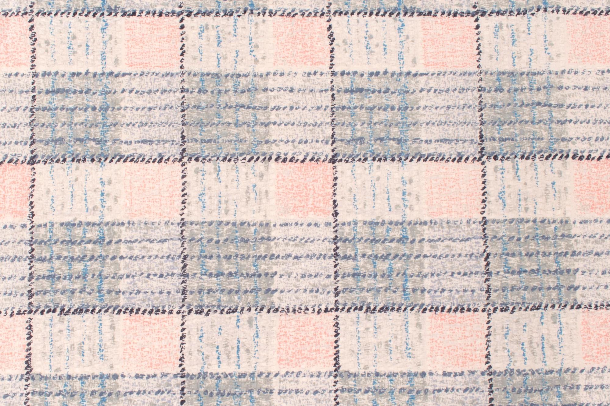 Japanese Fabric Cotton Ripple Plaid - B - 50cm
