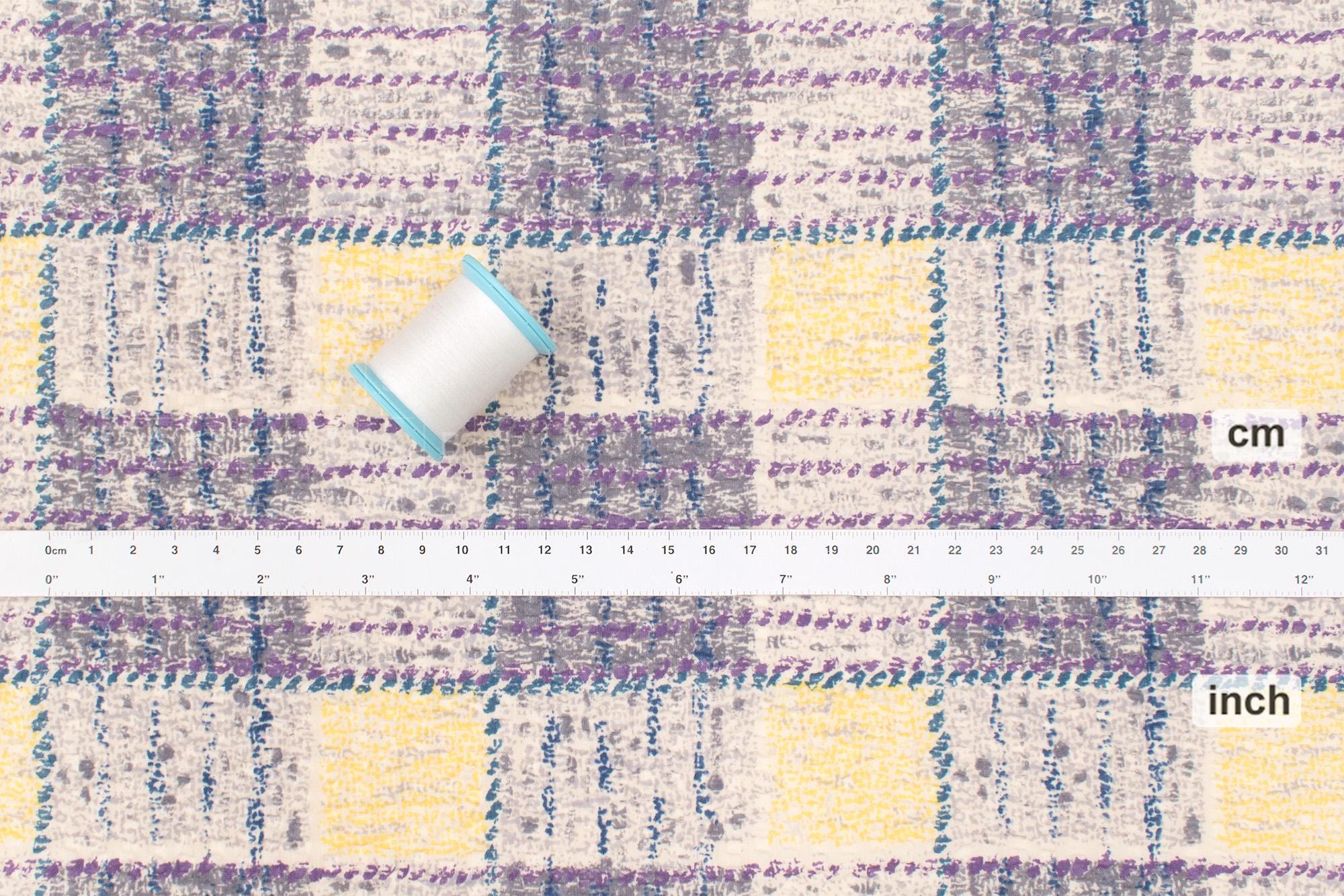 Japanese Fabric Cotton Ripple Plaid - C - 50cm