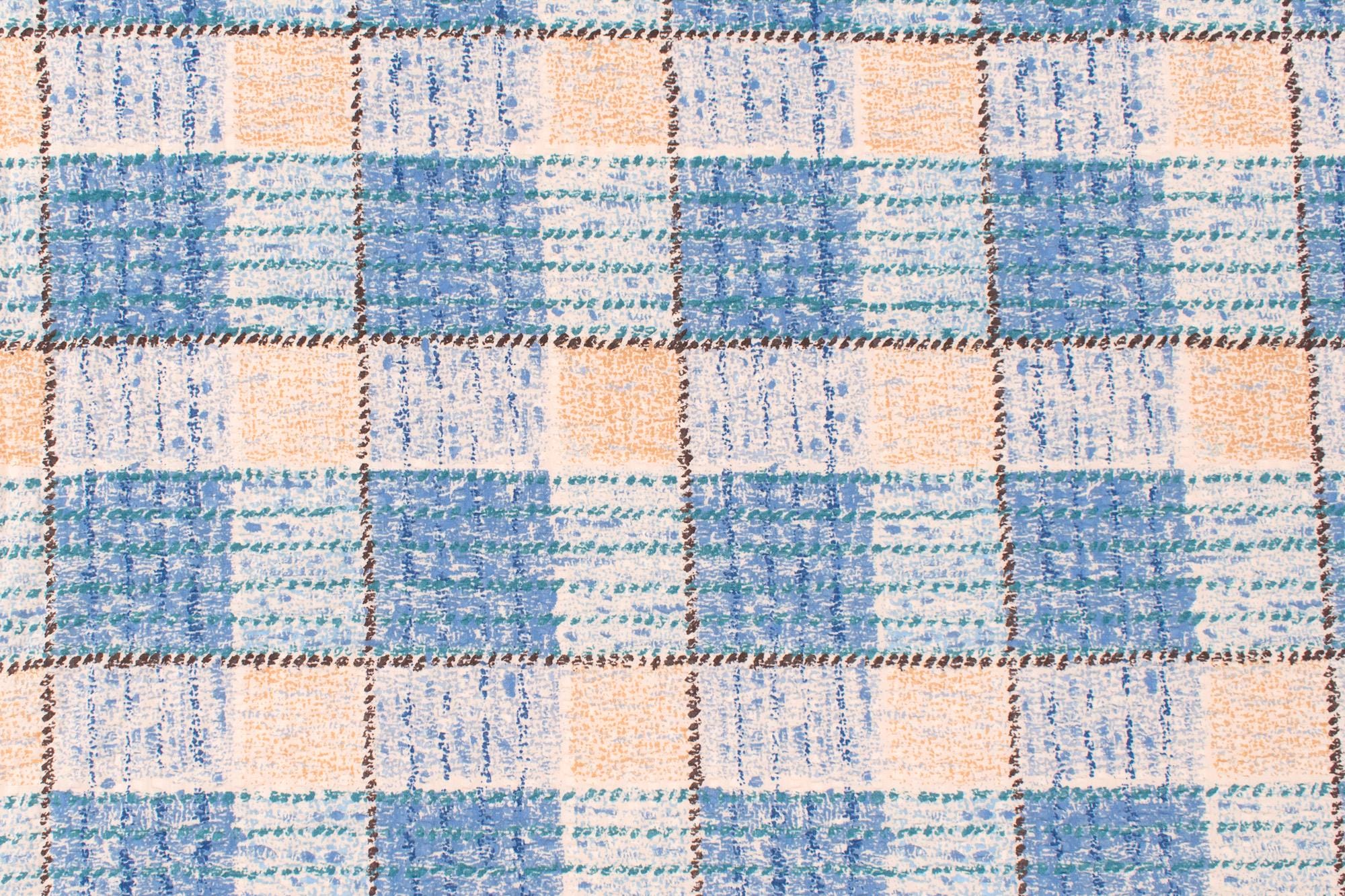Japanese Fabric Cotton Ripple Plaid - D - 50cm