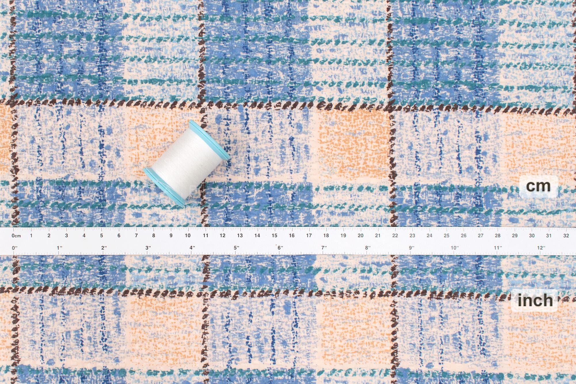 Japanese Fabric Cotton Ripple Plaid - D - 50cm