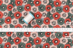 Japanese Fabric Bright Flowers - D - 50cm