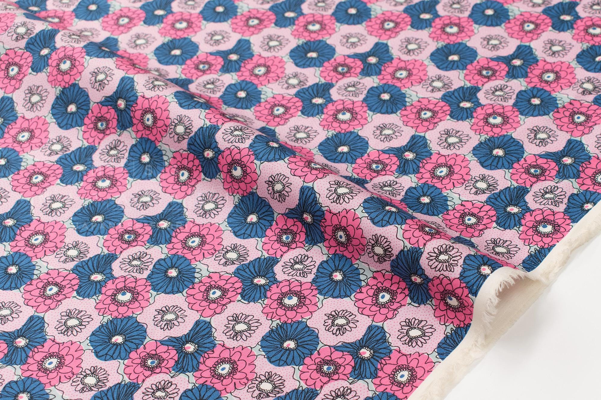 Japanese Fabric Bright Flowers - E - 50cm