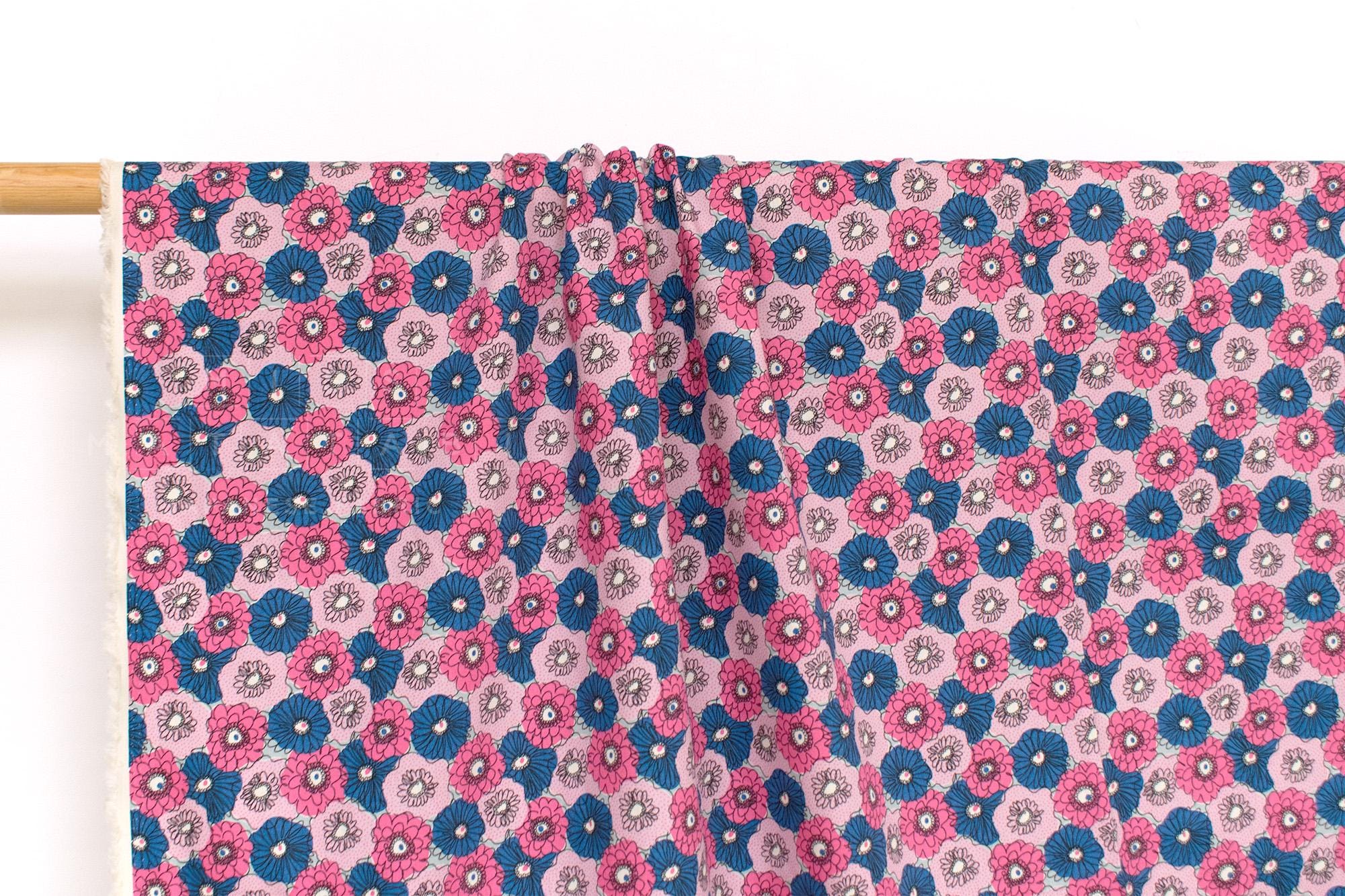 Japanese Fabric Bright Flowers - E - 50cm