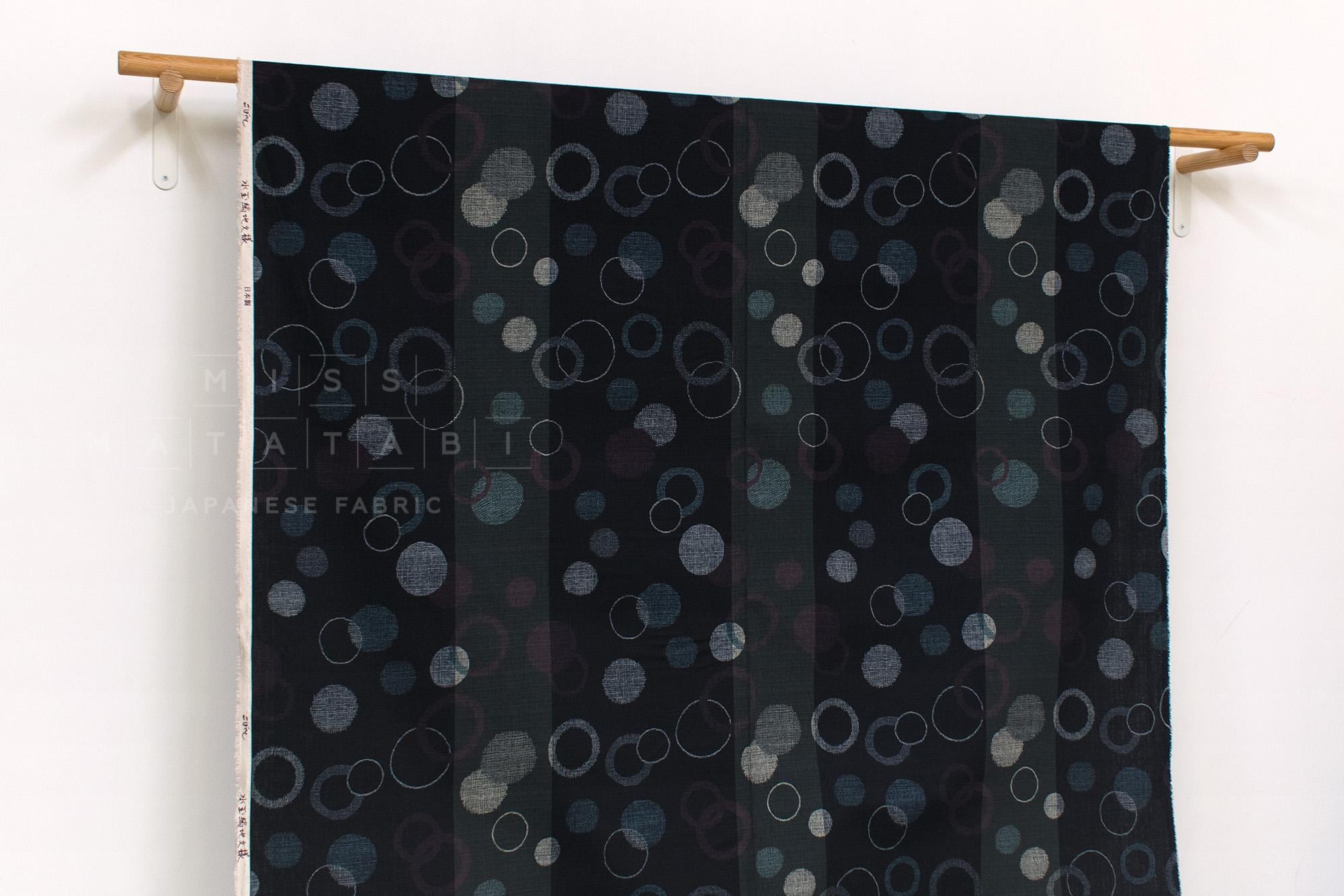 Japanese Fabric Maru - B navy blue - 50cm