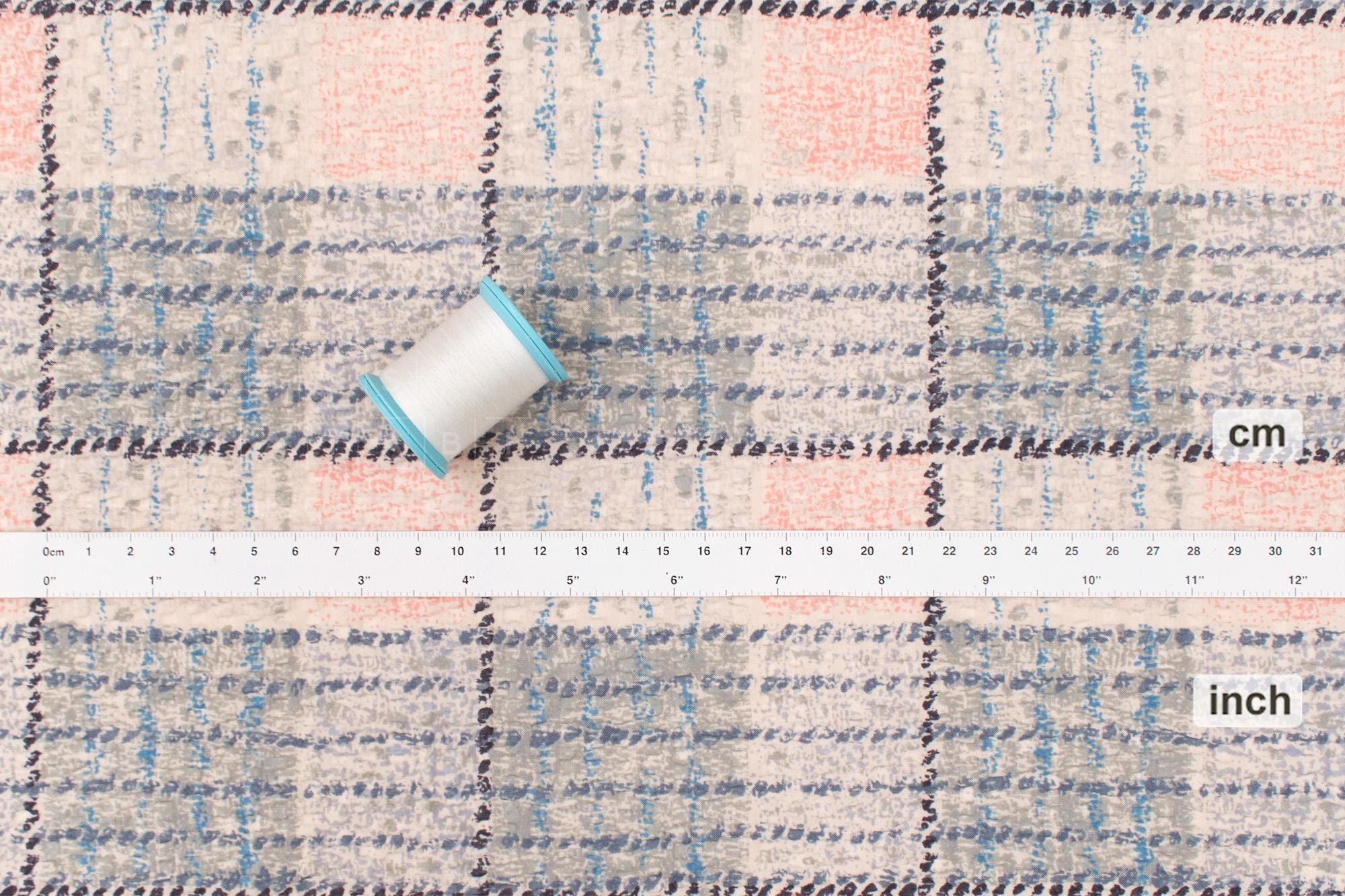 Japanese Fabric Cotton Ripple Plaid - B - 50cm