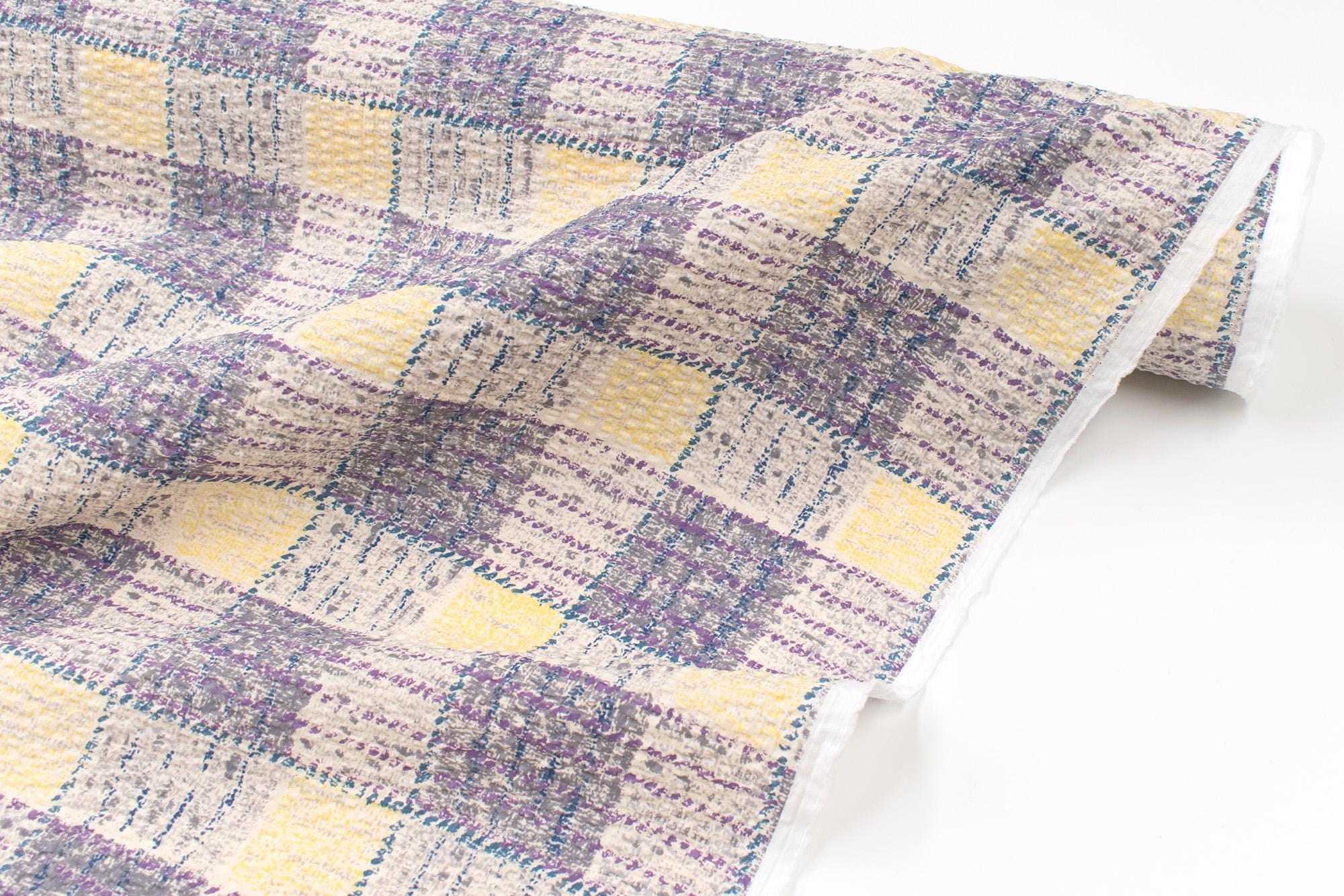 Japanese Fabric Cotton Ripple Plaid - C - 50cm