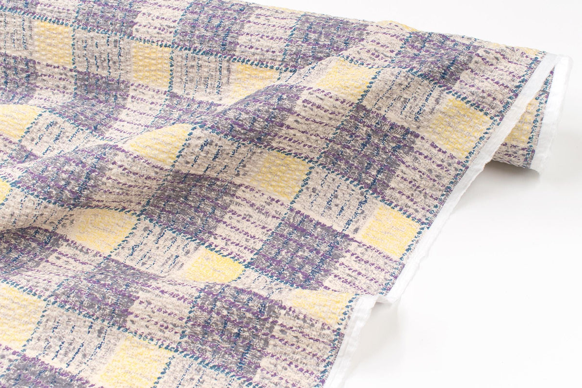 Japanese Fabric Cotton Ripple Plaid - C - 50cm