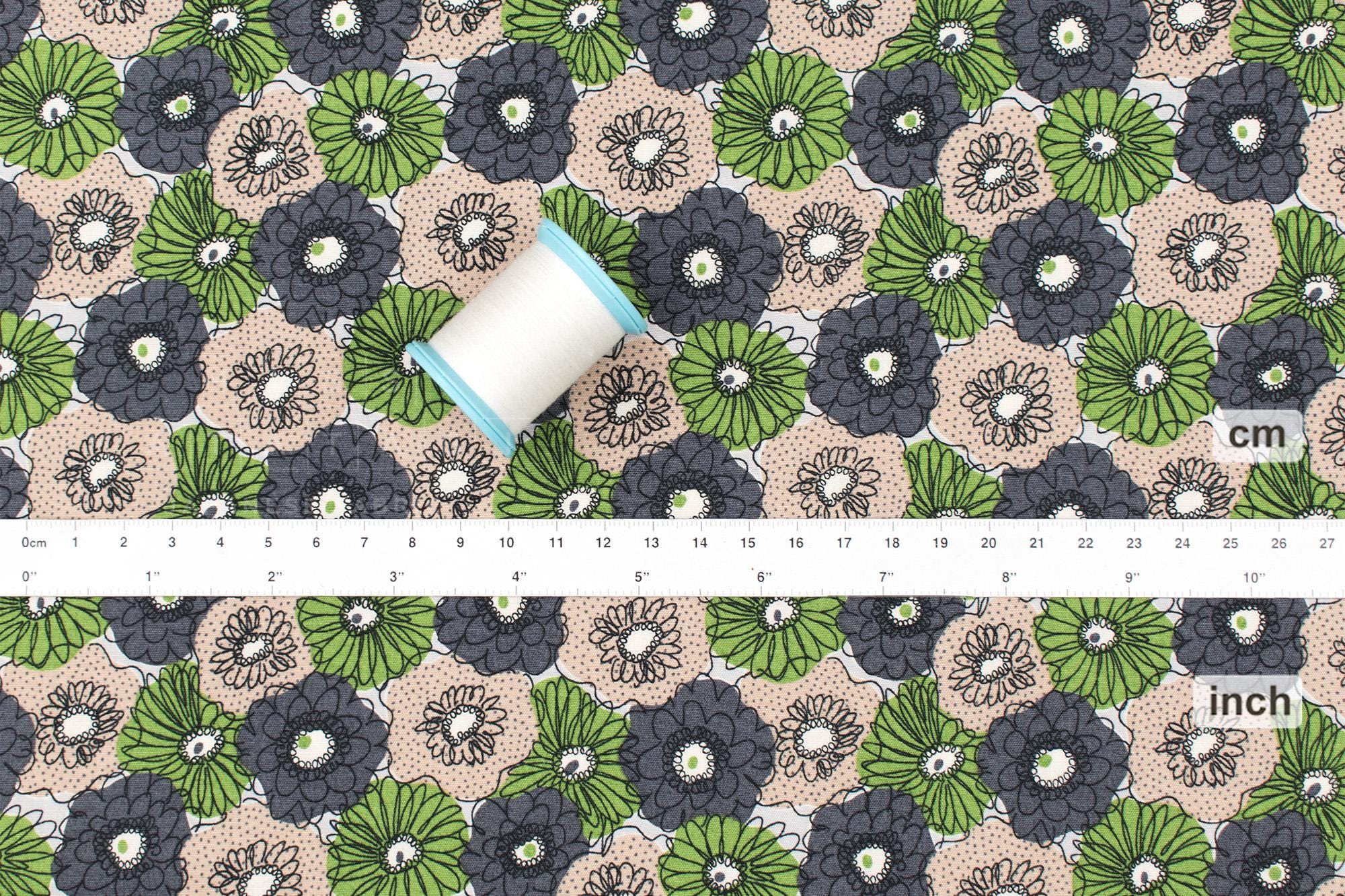 Japanese Fabric Bright Flowers - A - 50cm
