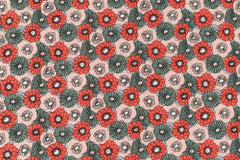 Japanese Fabric Bright Flowers - D - 50cm